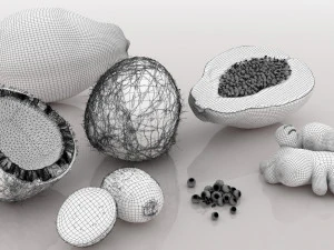 Vegetables and fruits 3D Model