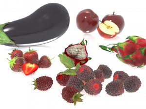 Vegetables and fruits model Modelo 3D