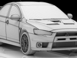 Mitsubishi Lancer Evo X 3D Model