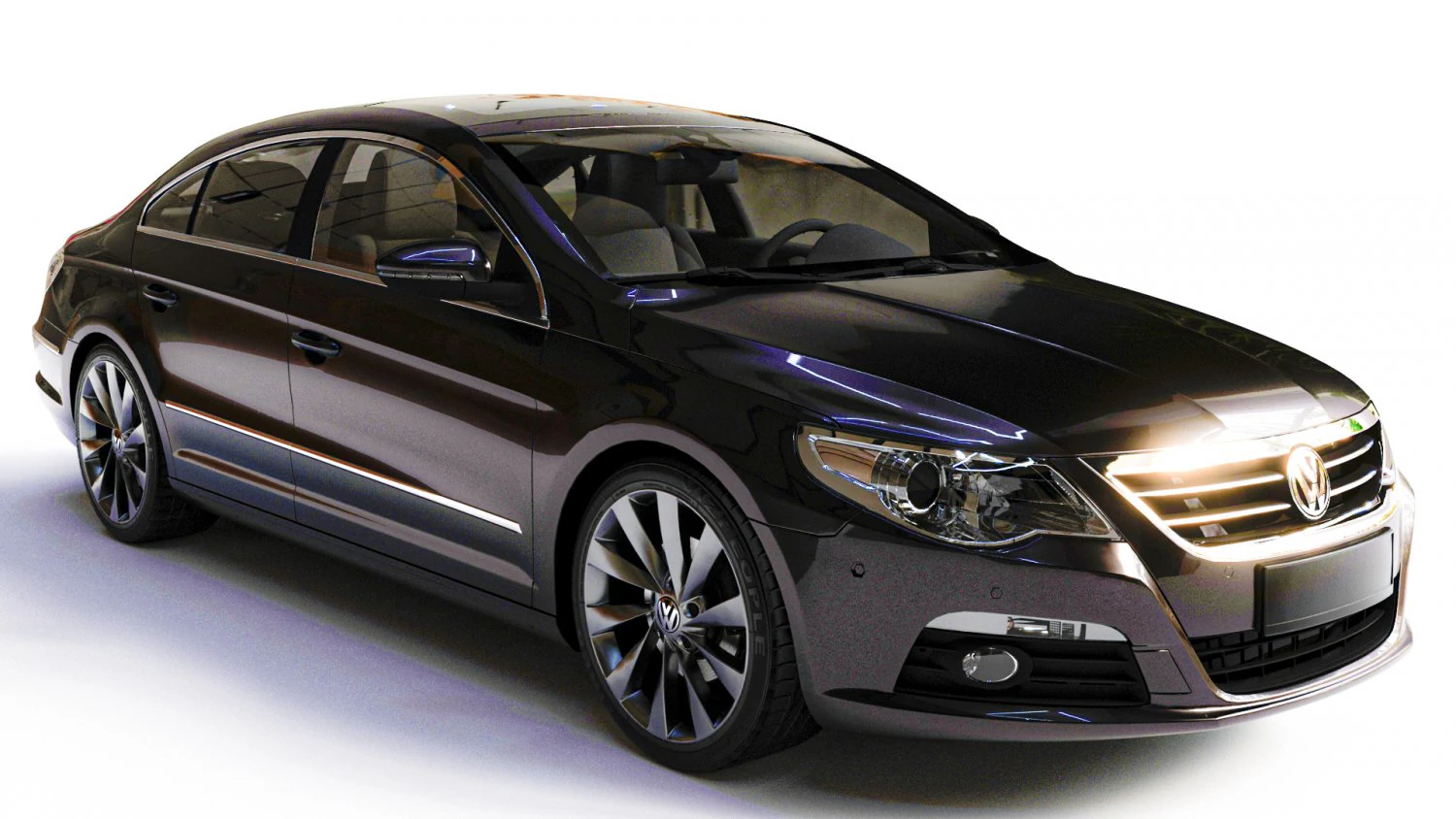 Volkswagen Passat CC 3D Model .c4d .max .obj .3ds .fbx .stl .blend 