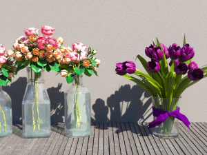 Flowers for the interior 3D Model