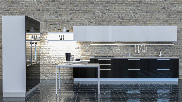 5 kitchen models for your interior All materials and textures are present 3D Model .c4d .max .obj .3ds .fbx .stl .blend 