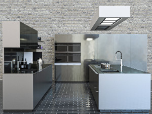 5 kitchen models for your interior All materials and textures are present 3D Model