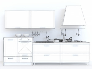5 kitchen models for your interior All materials and textures are present 3D Model