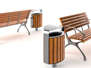 Benches 3D-Modell