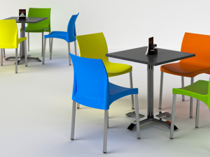 5 types of cafe furniture 3D 模型