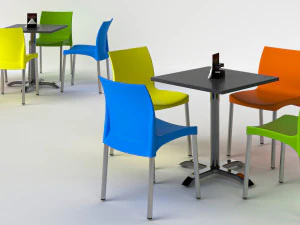 5 types of cafe furniture 3D Model