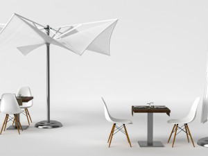 5 types of cafe furniture 3D Model