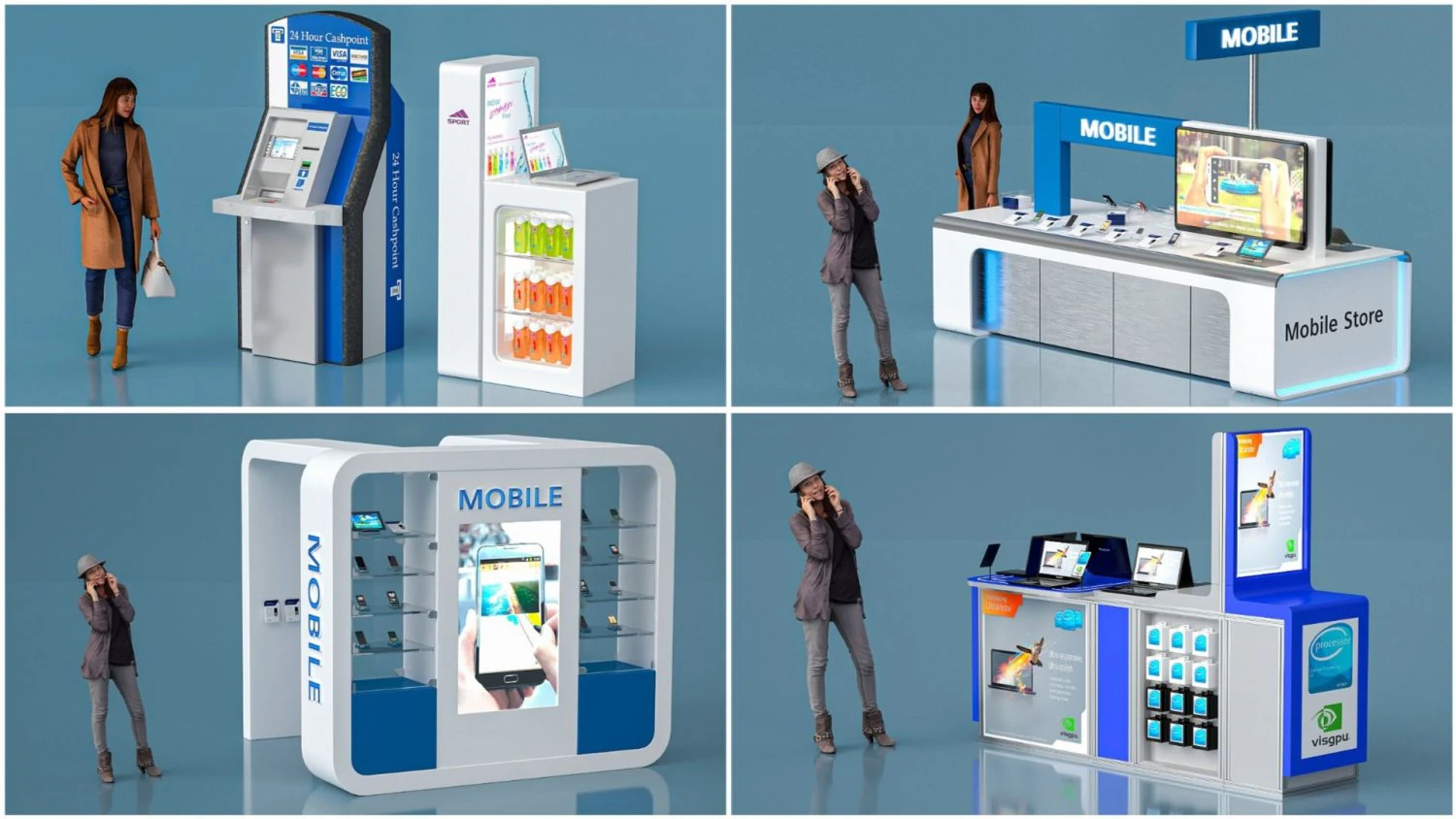 Store Models 3D Model .c4d .max .obj .3ds .fbx .stl .blend 