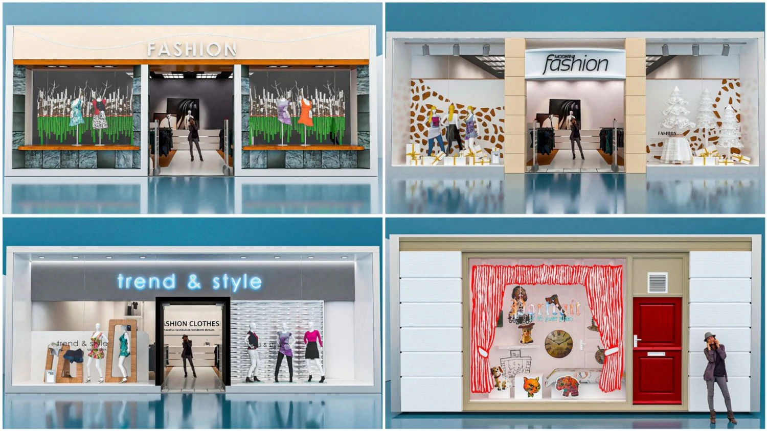 Shop window 3D Model .c4d .max .obj .3ds .fbx .stl .blend 