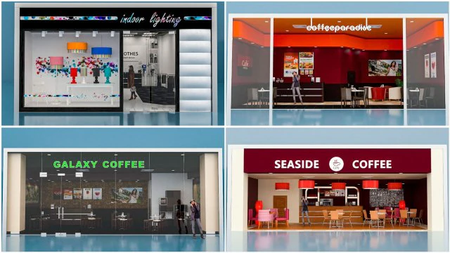 ショーウィンドウ 3Dモデル .c4d .max .obj .3ds .fbx .stl .blend 