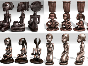 African figurines 3Dモデル