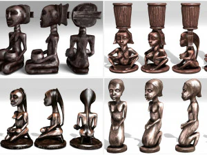 figuras africanas Modelo 3D