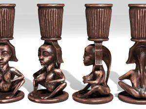 African figurines 3D Model