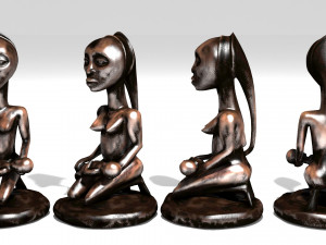 African figurines 3D Model