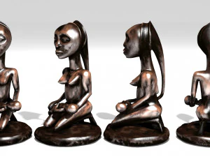 African figurines 3D Model