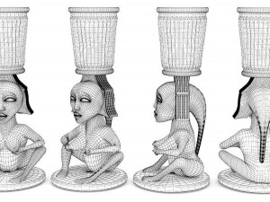 African figurines 3D Model
