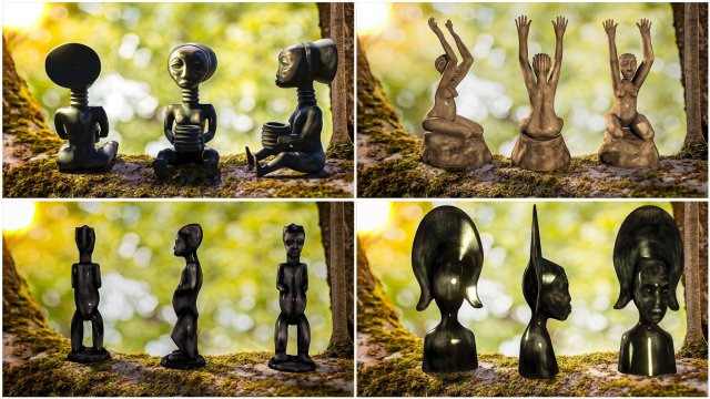 African figurines 3Dモデル .c4d .max .obj .3ds .fbx .stl .blend 