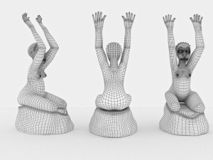 African figurines 3Dモデル
