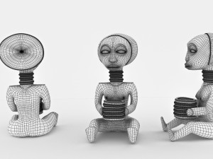 African figurines 3Dモデル