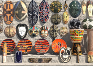 African masks 3D मॉडल