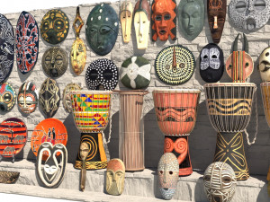African masks 3D मॉडल