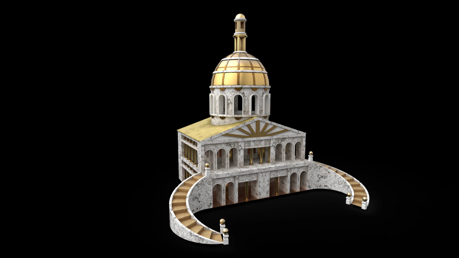 tower capitol 3D Model .c4d .max .obj .3ds .fbx .stl .blend 