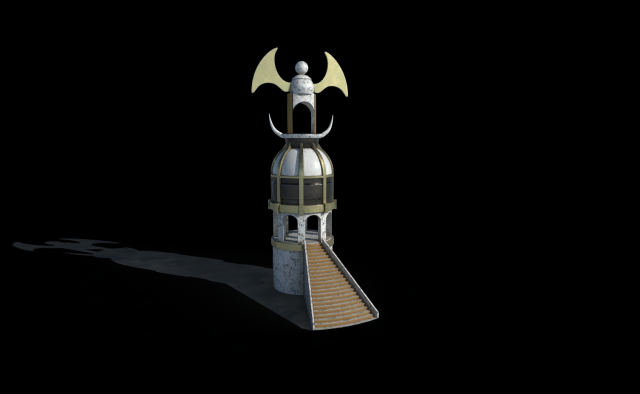 tower parapet and upgrade parapet Model 3D .c4d .max .obj .3ds .fbx .stl .blend 