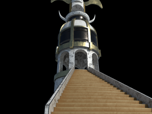 tower parapet and upgrade parapet Model 3D
