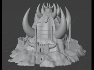 Stampa 3d del palazzo abbandonato dell'inferno di Heroes 3 Modello di stampa 3D