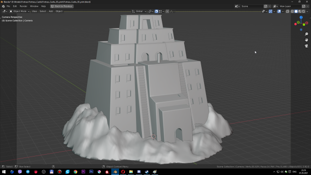 heroes 3 fortress castle for3dprint 3D Принт Модель .c4d .max .obj .3ds .fbx .stl .blend