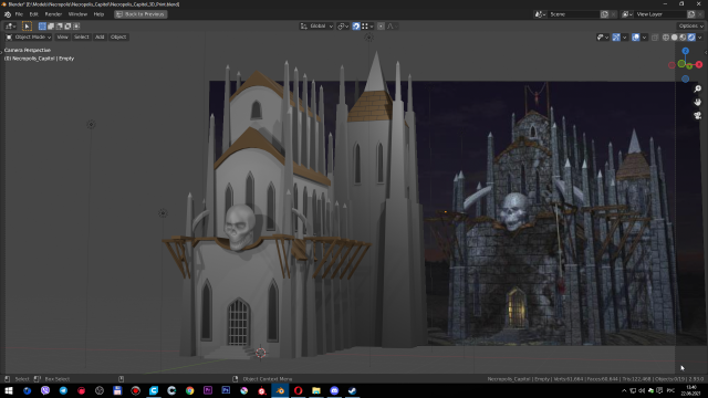 Heroes 3 necropolis capitol 3d print 3Dプリントモデル .c4d .max .obj .3ds .fbx .stl .blend 