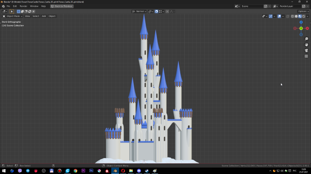 Heroes 3 tower castle 3d print Modello di stampa 3D .c4d .max .obj .3ds .fbx .stl .blend 
