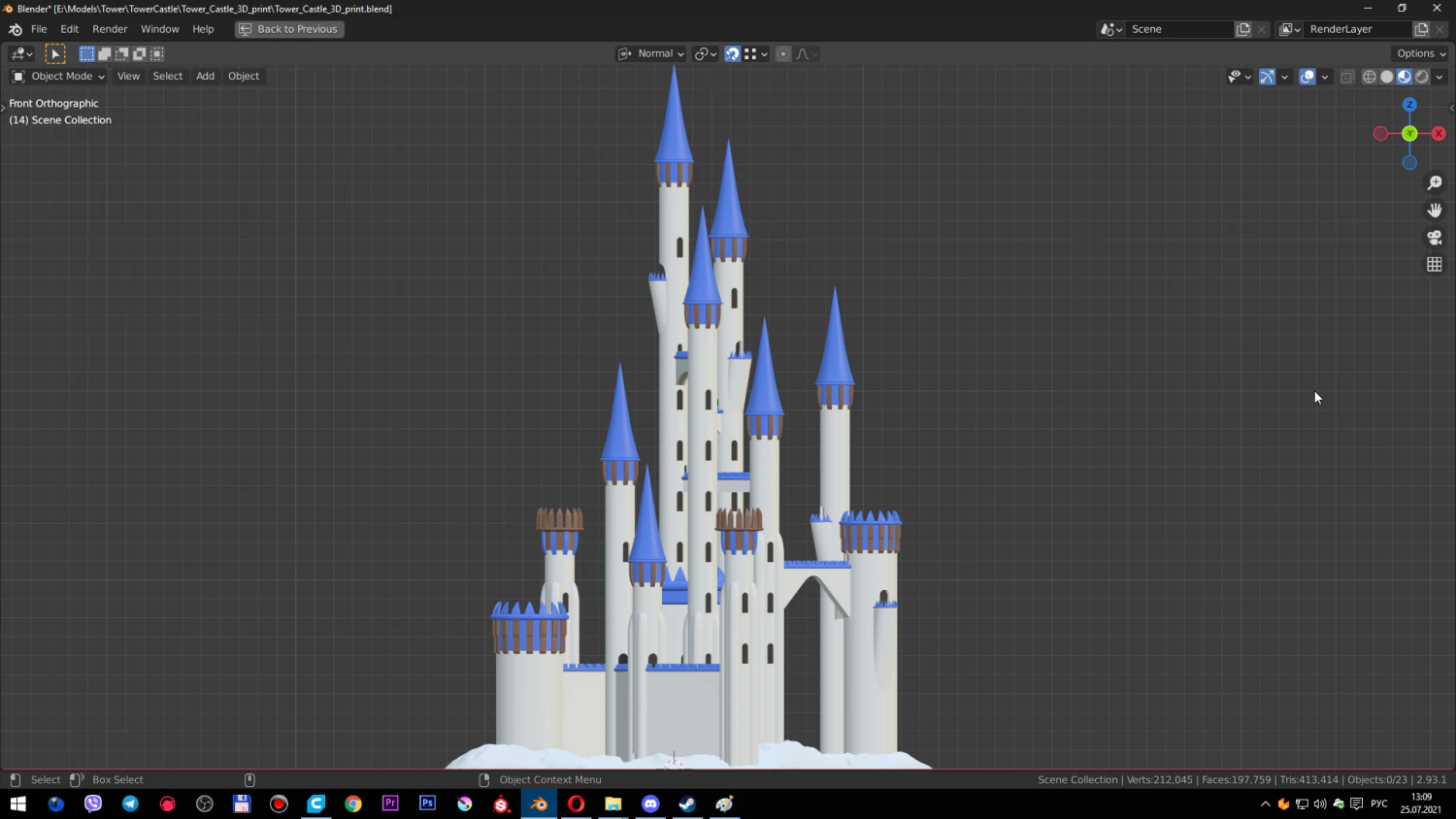 Heroes 3 tower castle 3d print 3D Print Model .c4d .max .obj .3ds .fbx .stl .blend 