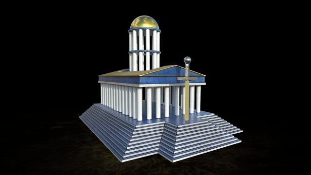 Heroes 3 Tower Cloud Temple forGame HPLP Modelo 3D .c4d .max .obj .3ds .fbx .stl .blend 