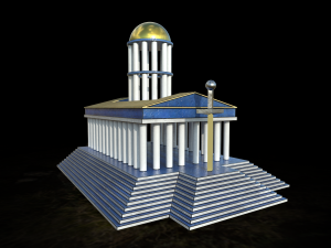 Heroes 3 Tower Cloud Temple forGame HPLP 3D Model
