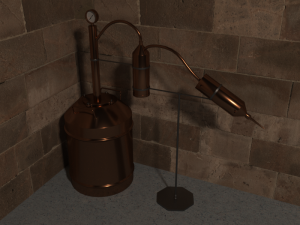 alcohol machine distillation cube 3D 모델