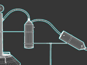 alcohol machine distillation cube 3D Model