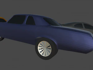 low poly cars - fiery pack 3D Model