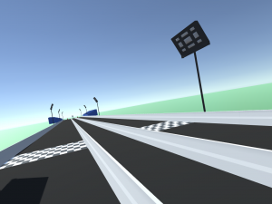 low poly drag strip 3D Model