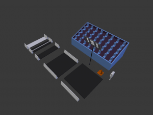 low poly drag strip 3D 模型