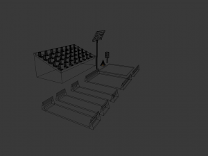 low poly drag strip 3D 模型