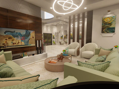 アラビア風のインテリア デザイン 3Dモデル