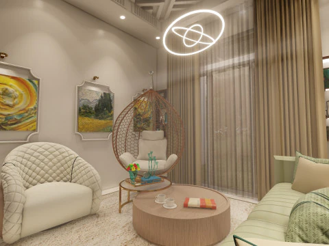 Arabic interior design 3D Model