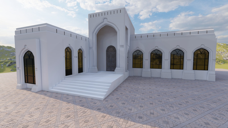 Exterior design house model 3D 模型 .c4d .max .obj .3ds .fbx .stl .blend