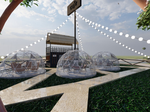 COFFEE SHOP GARDEN 3D 模型