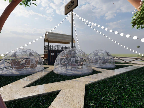 KOFFIESHOP TUIN 3D Model