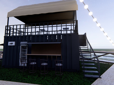 COFFEE SHOP GARDEN 3D Модель
