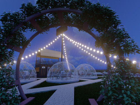 COFFEE SHOP GARDEN 3D Модель