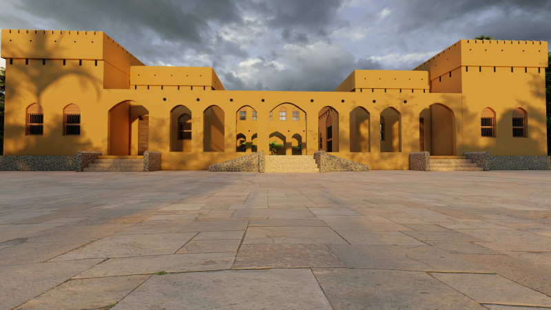 FORT HOUSE 3D Model .c4d .max .obj .3ds .fbx .stl .blend 